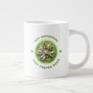 Caneca De Café Grande Não Antissocial - Só Prefiro Cães - Pessoa de Cach