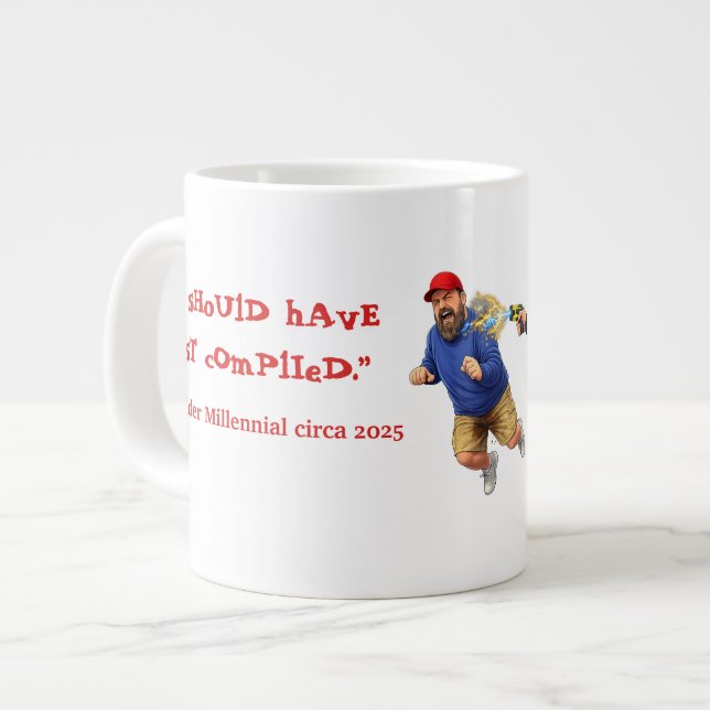 Caneca De Café Grande Não consigo parar de fazer xixi! (Frente Esquerda)