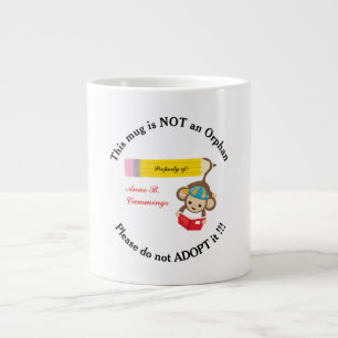 Caneca De Café Grande Não é um Órfão, por favor, não adote o leitor de m