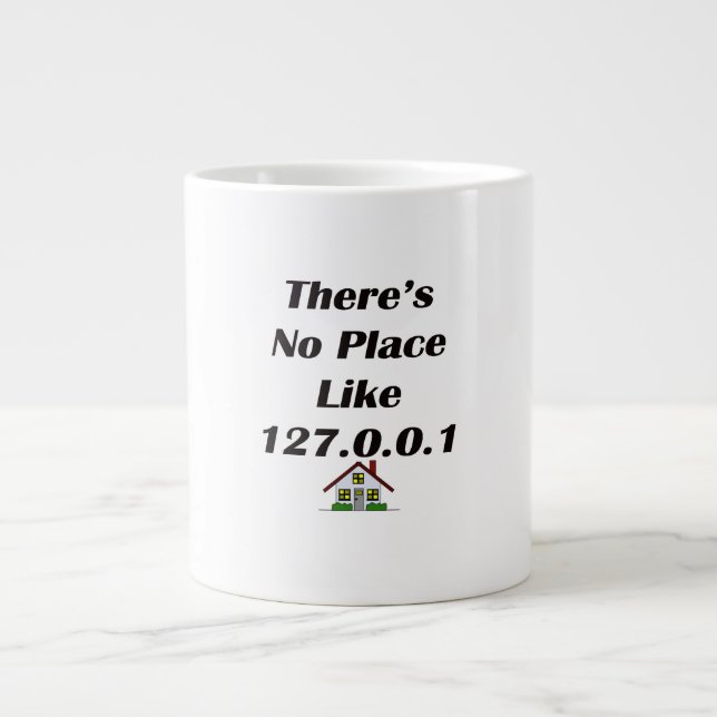 Caneca De Café Grande Não há lugar como blefe com a casa (Frente)