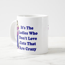 Caneca De Café Grande (Não Louco) Senhora de Gato