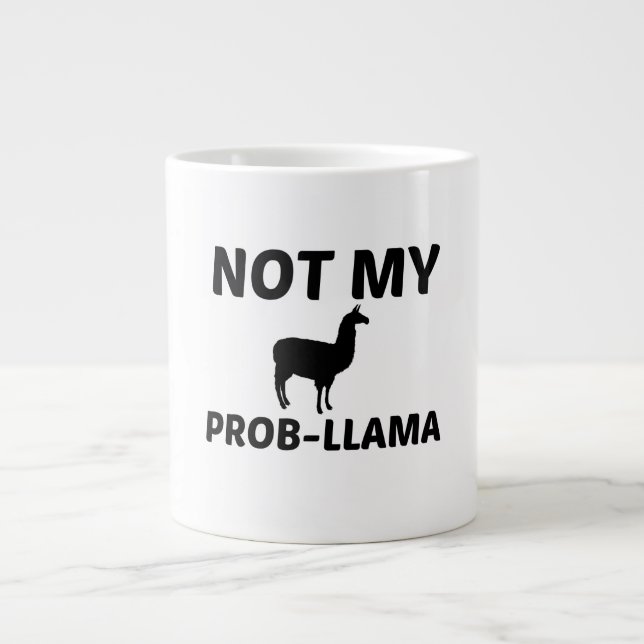 CANECA DE CAFÉ GRANDE NÃO MEU PROB LLAMA (Frente)