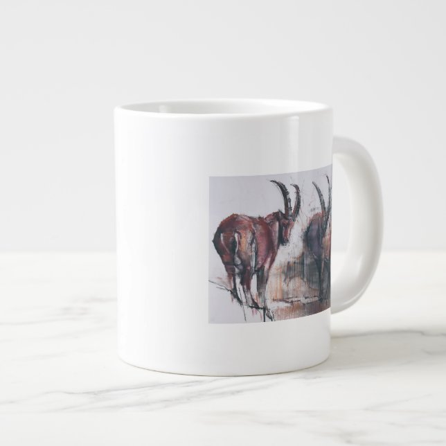 Caneca De Café Grande Não olhe para baixo (Frente Esquerda)