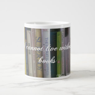 Caneca De Café Grande Não Posso Viver Sem Livros