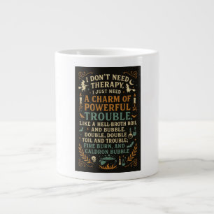 Caneca De Café Grande Não preciso de terapia, só preciso de bolha de cal