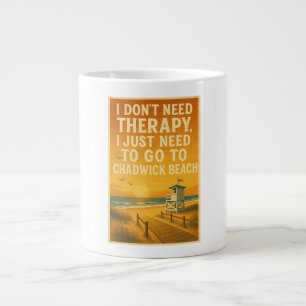 Caneca De Café Grande Não preciso de terapia, só preciso de Chadwick Bea