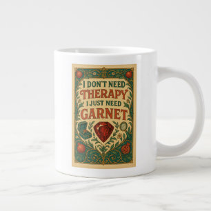 Caneca De Café Grande Não preciso de terapia, só preciso de granada