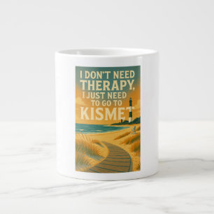 Caneca De Café Grande Não preciso de terapia, só preciso de ir a Kismet