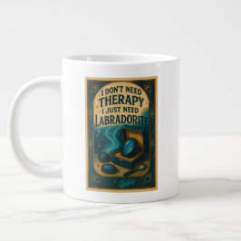 Caneca De Café Grande Não preciso de terapia, só preciso de Labradorite