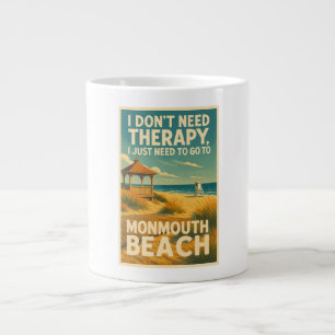 Caneca De Café Grande Não preciso de terapia, só preciso de Monmouth Bea