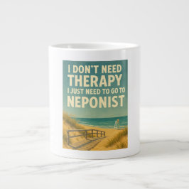 Caneca De Café Grande Não preciso de terapia, só preciso de Neponist