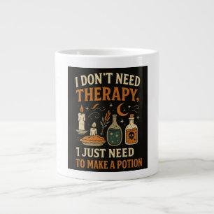 Caneca De Café Grande Não preciso de terapia, só preciso fazer uma poção