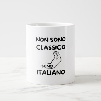 Caneca De Café Grande Não sou Classique, sou Italiano: Sono Italiano MUG