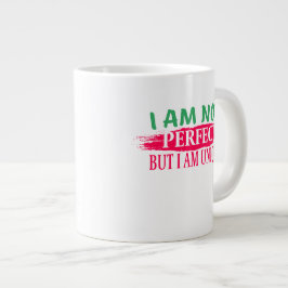 Caneca De Café Grande Não sou perfeito, mas sou único