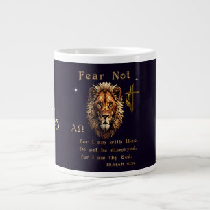 Caneca De Café Grande Não temas, pois estou contigo