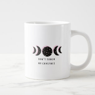 Caneca De Café Grande Não toques nos meus cristais.