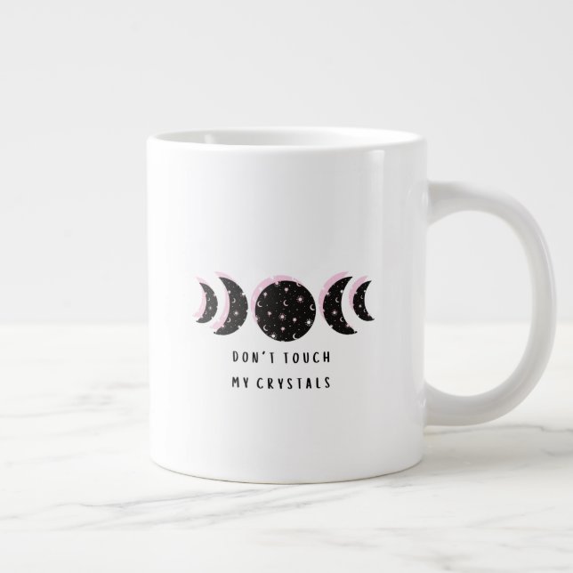 Caneca De Café Grande Não toques nos meus cristais. (Direita)