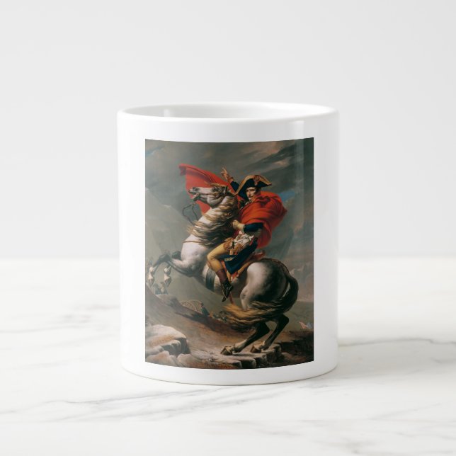 Caneca De Café Grande Napoleão com Cavalo, Batalha de Rua. (Frente)