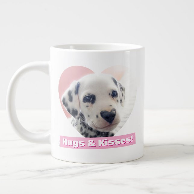 Caneca De Café Grande Nariz de Coração Dalmata (Esquerda)