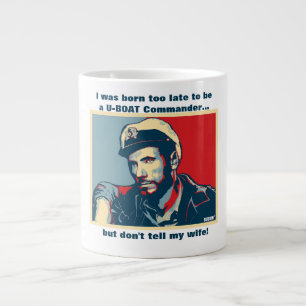 Caneca De Café Grande Nascer tarde demais para ser um comandante do U-Bo