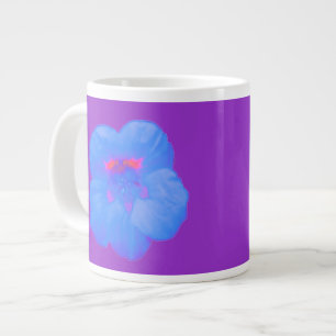 Caneca De Café Grande Nasturtium Bright Blue Mug