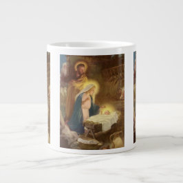 Caneca De Café Grande Natais vintages Natividade, Mary Joseph Baby Jesus