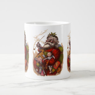 Caneca De Café Grande Natal Antigo, brinquedos de pipe de Papai Noel Vit