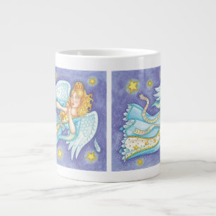 Caneca De Café Grande Natal Fofo, Anjo Músico Tocando Sua Corneta
