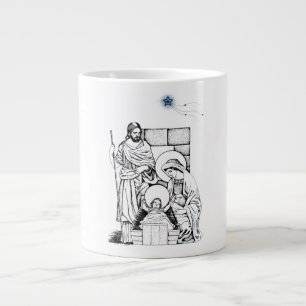 Caneca De Café Grande Natal original azul e branco