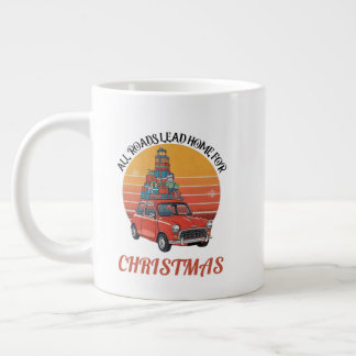 Caneca De Café Grande Natal Retro