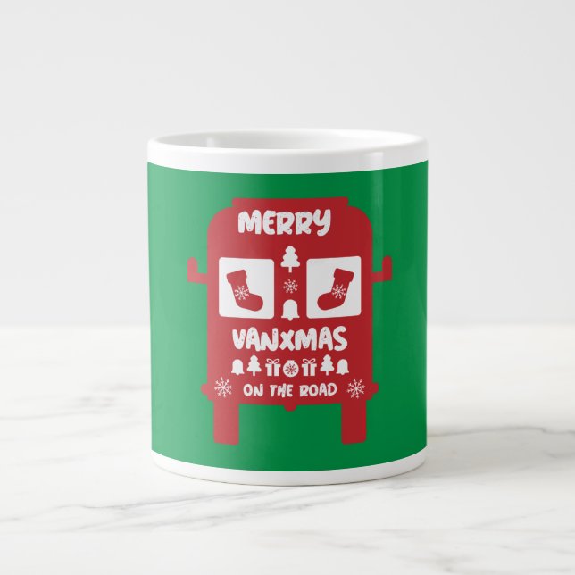 Caneca De Café Grande Natal Vanlife e presentes de Natal (Frente)