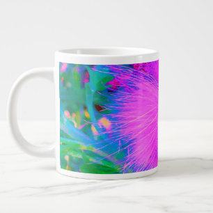 Caneca De Café Grande Nature Psicodélica Flor de Seda Roxa Ultra Violeta