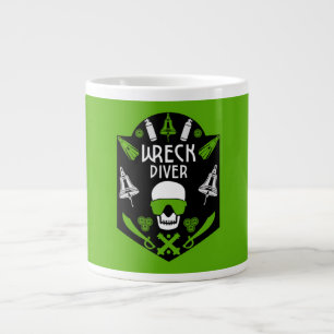 Caneca De Café Grande naufrágios de mergulho no mar