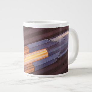 Caneca De Café Grande Naves Espaciais de Ficção Científica Vintage Fogue