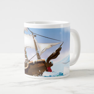 Caneca De Café Grande Navio Quebra-Gelo