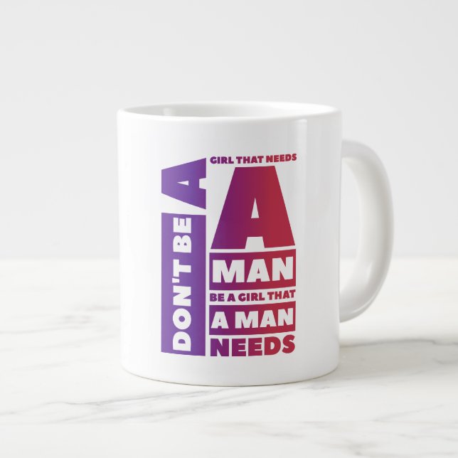 Caneca De Café Grande Necessidade - Presente Jumbo Mug (Frente Esquerda)