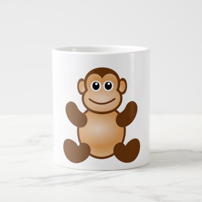 CANECA DE CAFÉ GRANDE NEGÓCIOS DE MACACOS (Frente)