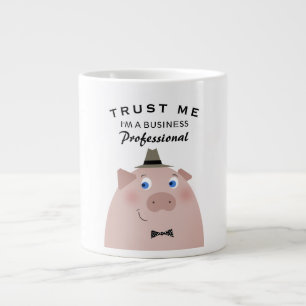 Caneca De Café Grande Negócios Engraçados Cartoon Profissional Porco Fof