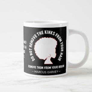 Caneca De Café Grande NEGRO HAIR Inspirational Marcus Garvey Cote
