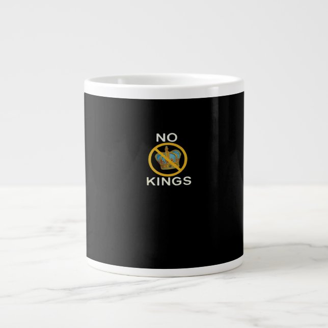 Caneca De Café Grande Nenhum Rei Design Divertido (Frente)