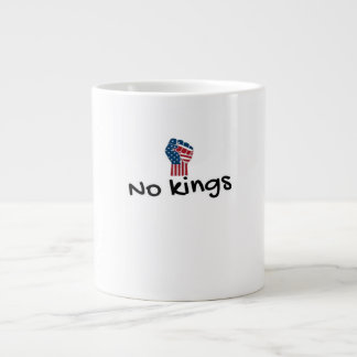 Caneca De Café Grande Nenhum Rei na América Clássico Minimal Limpo