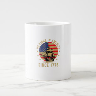 Caneca De Café Grande Nenhum Rei na América desde 1776 Bandeira dos EUA
