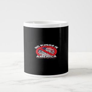 Caneca De Café Grande Nenhum Rei na América Design Patriótico Anti-Monar