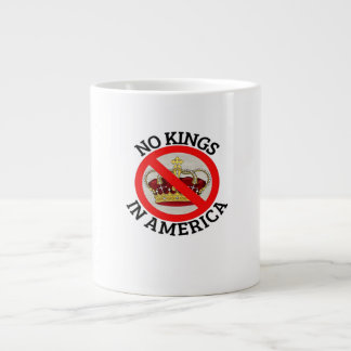 Caneca De Café Grande Nenhum Rei na América Estilo Patriótico