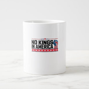 Caneca De Café Grande Nenhum Rei na América EUA Minimal Limpo