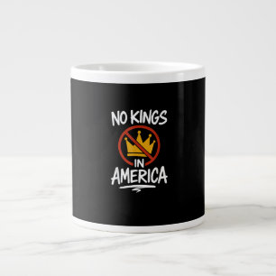 Caneca De Café Grande Nenhum Rei na América Nenhuma Coroa Minimal Limpo