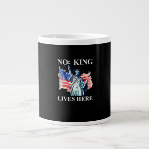 Caneca De Café Grande Nenhum Rei Vive na Bandeira da Liberdade Patriótic