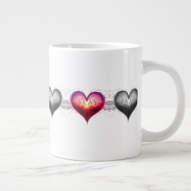 Caneca De Café Grande Neon Anatomical Heart iPhone / iPad case (Direita)