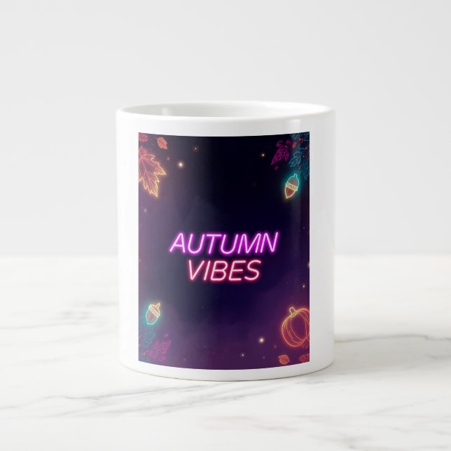 Caneca De Café Grande Neon Autumn Vibes (Frente)