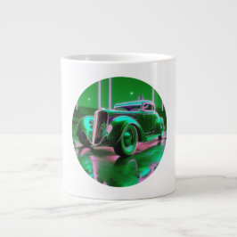 Caneca De Café Grande Neon Green Street Rod de 1930